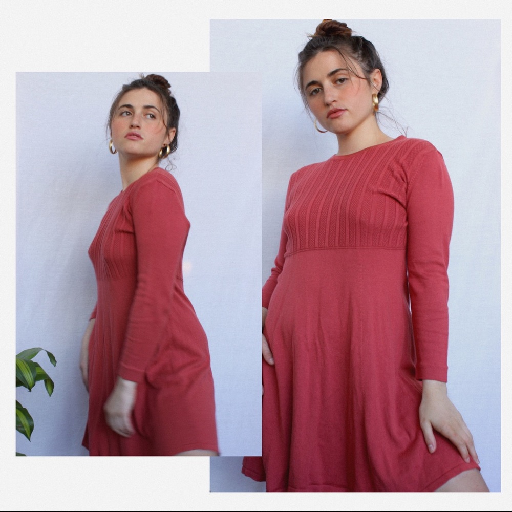 Vintage 70's Knit Laura Ashley Dress